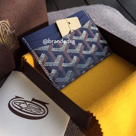 goyard blue card holder|Goyard card holder review.